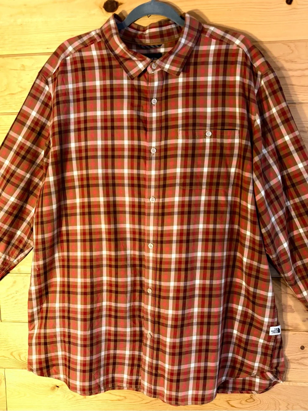 The North Face Men’s Plaid Long Sleeve Button-Up Shirt Top Size XXL